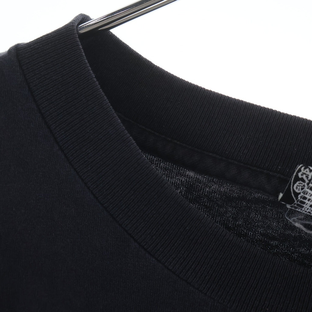 CHROME HEARTS(クロムハーツ) OLD HORSE SHOE L/S TEE オールド ホースシュー ロゴプリント ロングスリーブ クルーネック長袖ポケットTシャツ カットソー ブラック