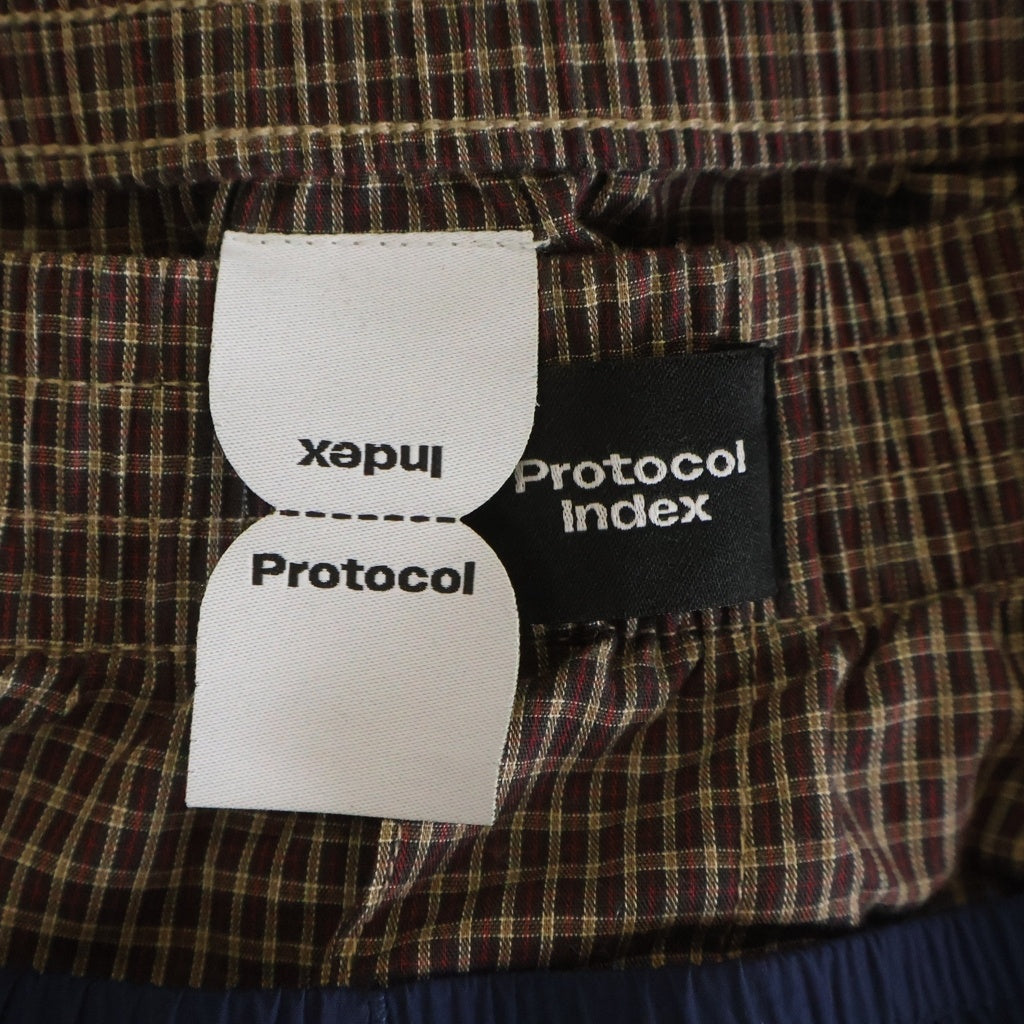 Protocol Index(プロトコル インデックス) 3 Layered Sweat Pants 3レイヤードスウェットパンツ ドローストリングドッキングワイドパンツ ブラック