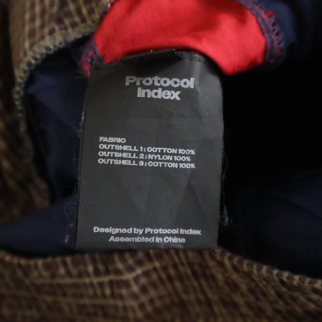 Protocol Index(プロトコル インデックス) 3 Layered Sweat Pants 3レイヤードスウェットパンツ ドローストリングドッキングワイドパンツ ブラック