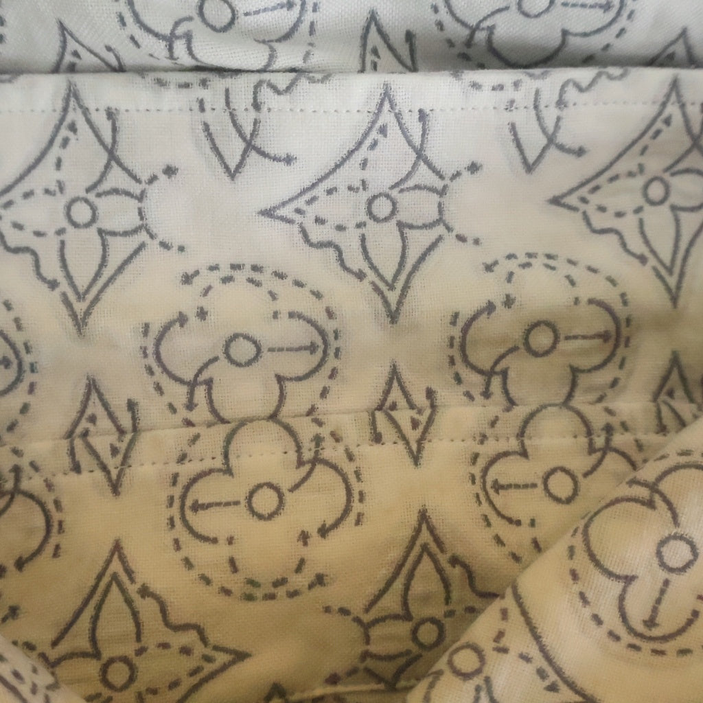 LOUIS VUITTON(ルイヴィトン) 21AW モノグラムフラワーパターン コットン長袖シャツ 総柄 ホワイト RM212Q EO4 HLS43W