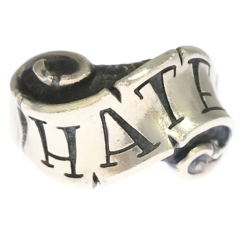 RAT RACE(ラットレース) HATE×LOVE RING ヘイト×ラブ メッセージ リボン リング シルバー