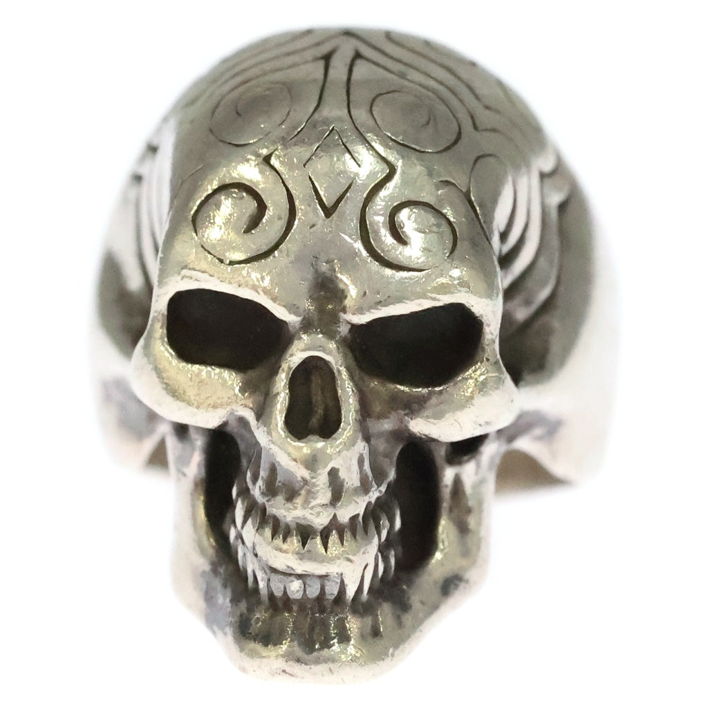 CRAZY PIG(クレイジーピッグ) CP732 ENGRAVED SKULL イングレイブドスカル リング シルバー