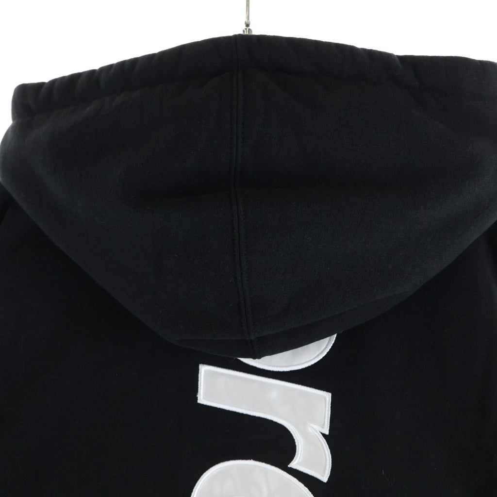SUPREME(シュプリーム) 23AW 25AW Satin Applique Hooded Sweatshirt サテンアップリケフーディー プルオーバーパーカー ブラック