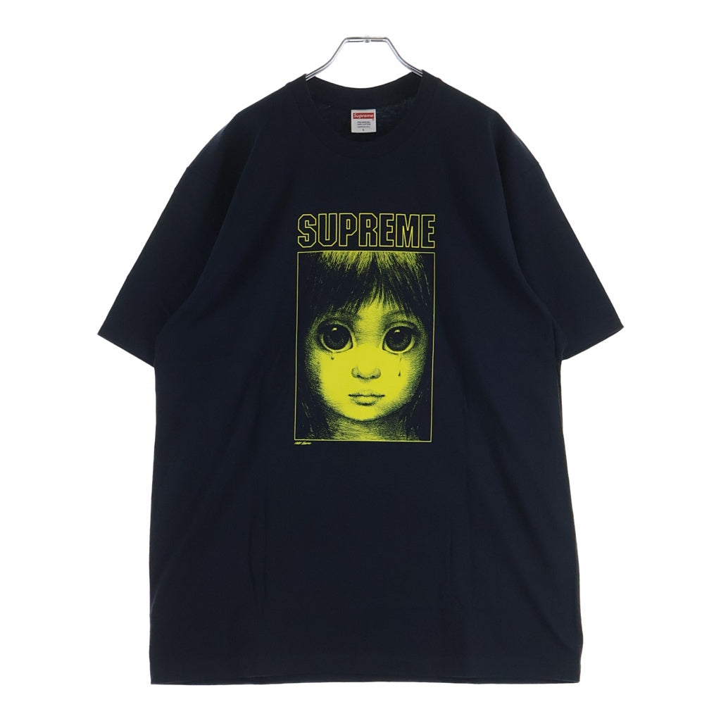 SUPREME(シュプリーム) 24SS Margaret Keane Teardrop Tee マーガレット キーン ティアドロップ フロントプリント半袖Tシャツ カットソー ネイビー