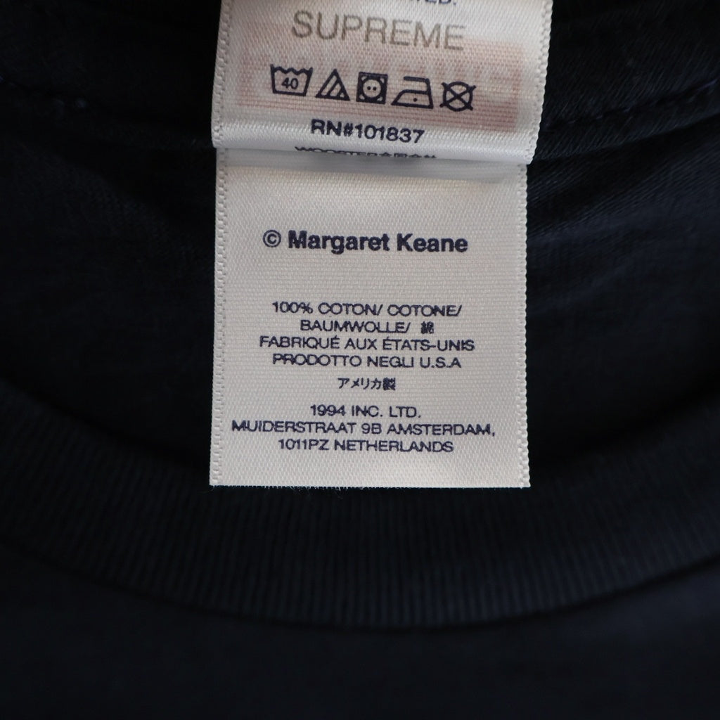 SUPREME(シュプリーム) 24SS Margaret Keane Teardrop Tee マーガレット キーン ティアドロップ フロントプリント半袖Tシャツ カットソー ネイビー