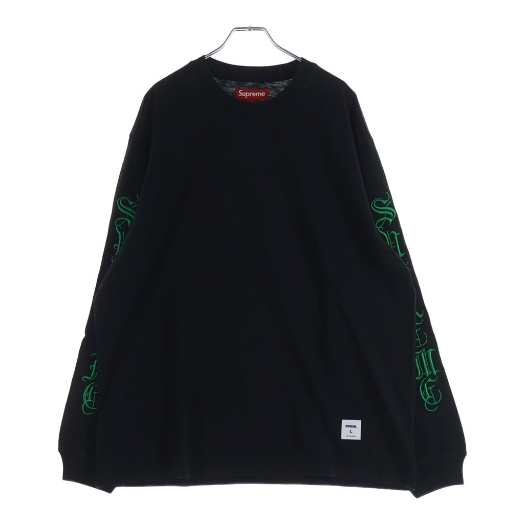 SUPREME(シュプリーム) 24AW Old English L/S Top オールドイングリッシュ 長袖Tシャツ カットソー ブラック