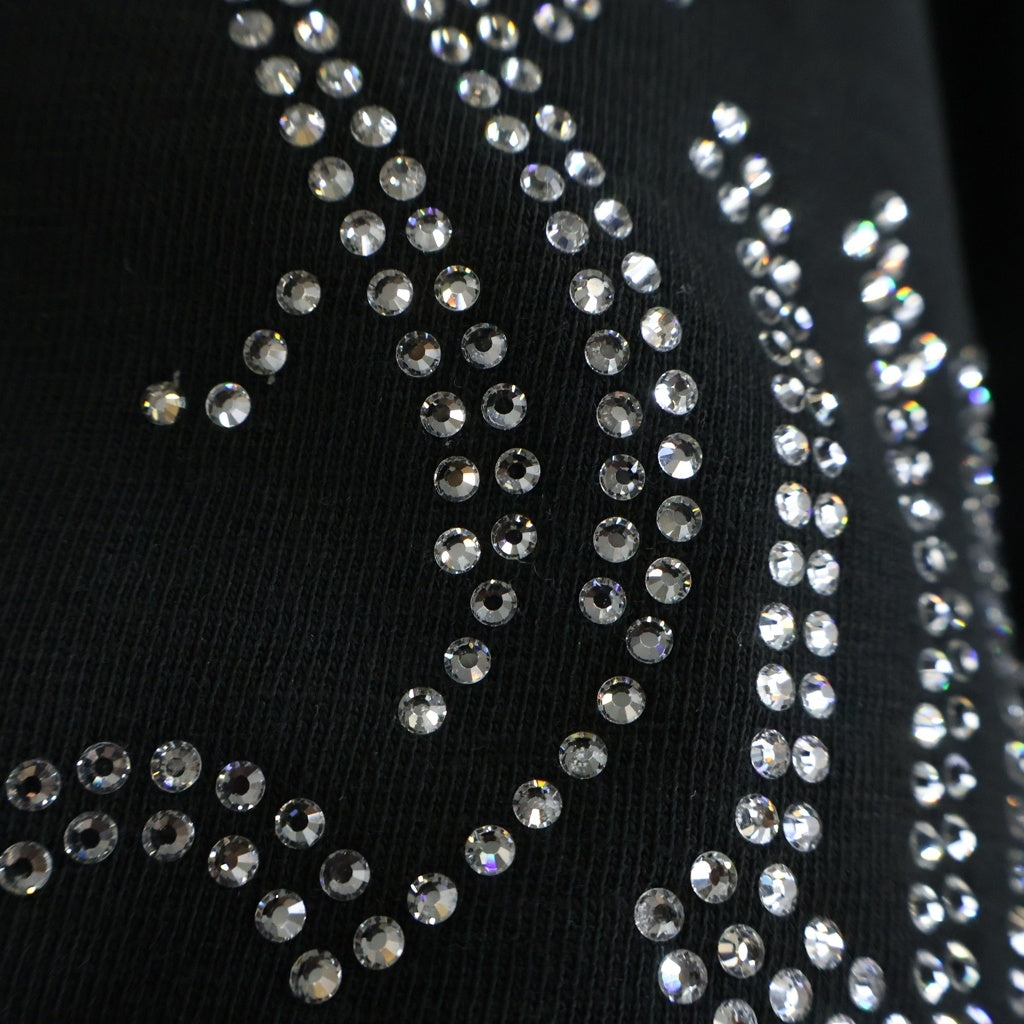 SUPREME(シュプリーム) 21SS Old English Rhinestone S/S Top オールドイングリッシュ ラインストーン 半袖Tシャツ カットソー ブラック