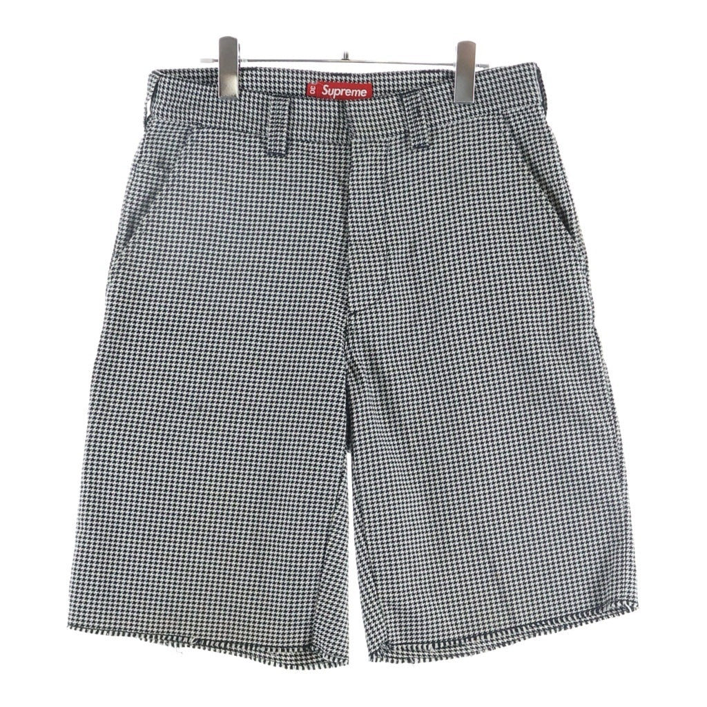 SUPREME(シュプリーム) 25SS Work Short ワークショーツ 千鳥柄 ブラック/ホワイト