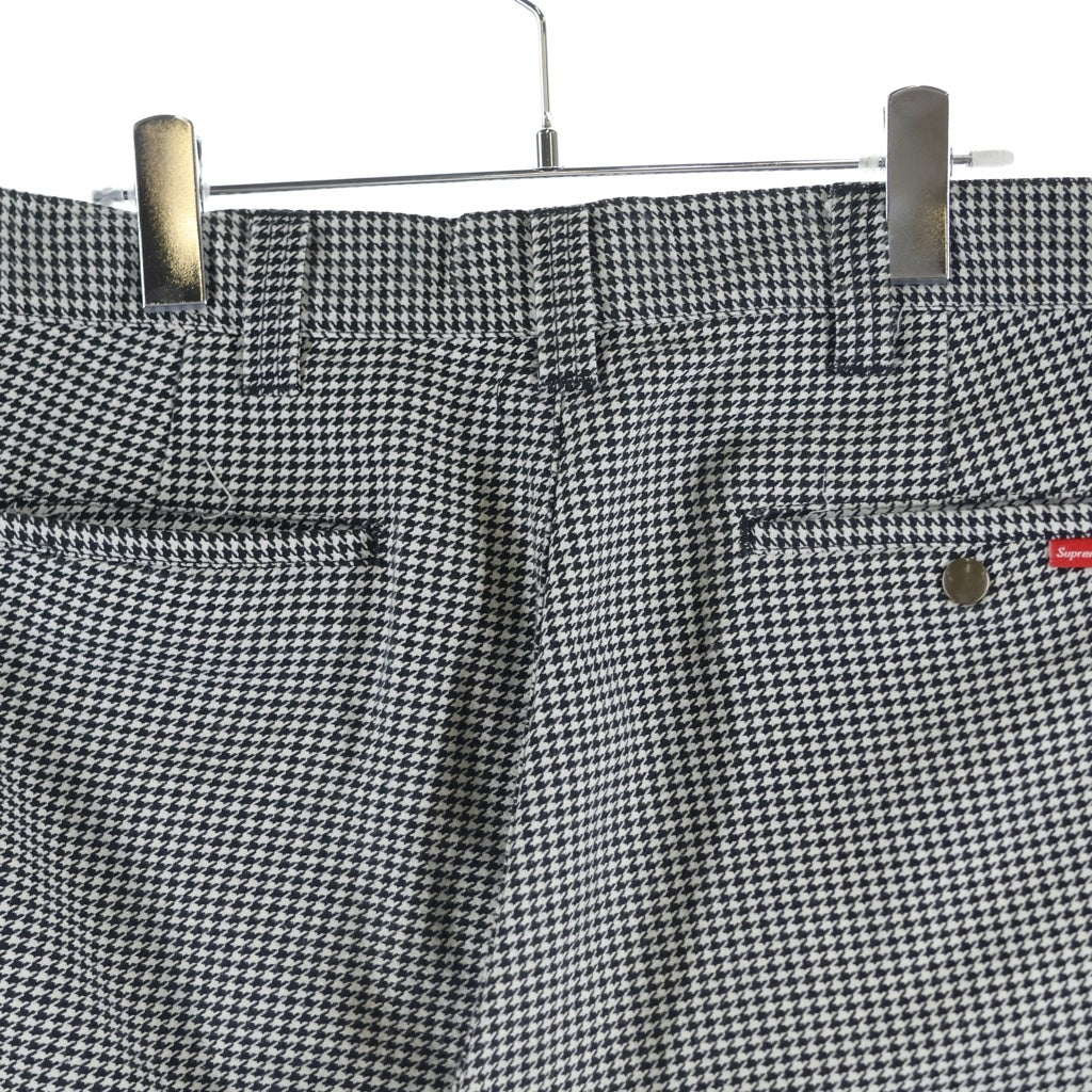 SUPREME(シュプリーム) 25SS Work Short ワークショーツ 千鳥柄 ブラック/ホワイト