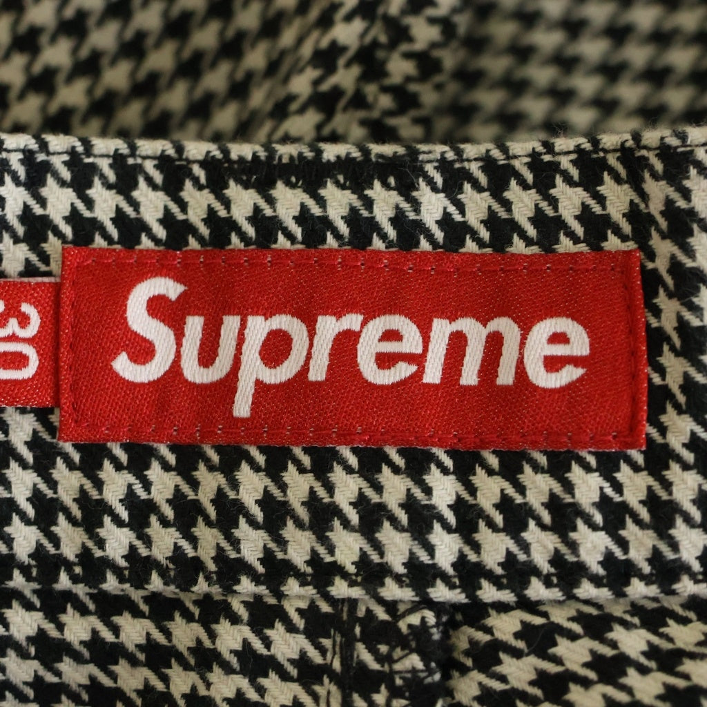 SUPREME(シュプリーム) 25SS Work Short ワークショーツ 千鳥柄 ブラック/ホワイト