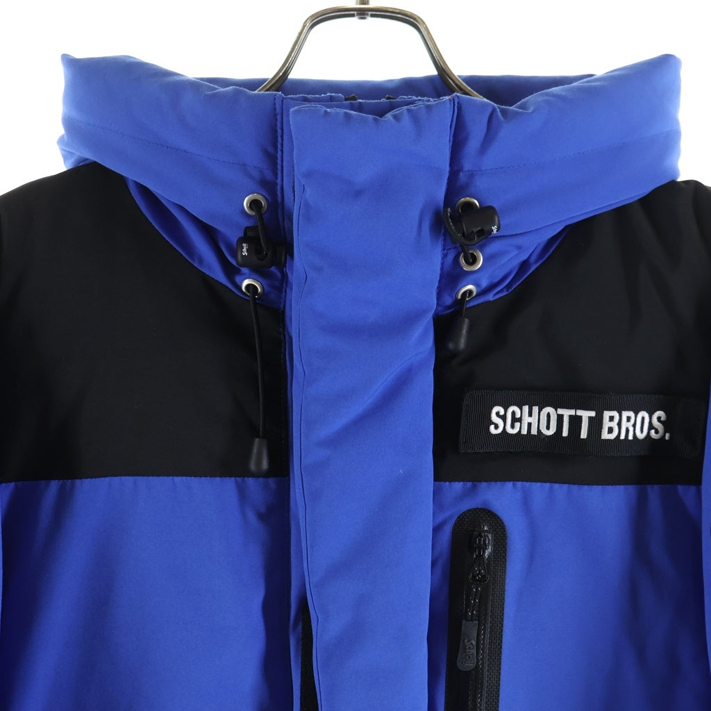 SCHOTT(ショット) 2TONE DOWN PARKA ツートーンダウンパーカ ダウンジャケット ブルー 3102063