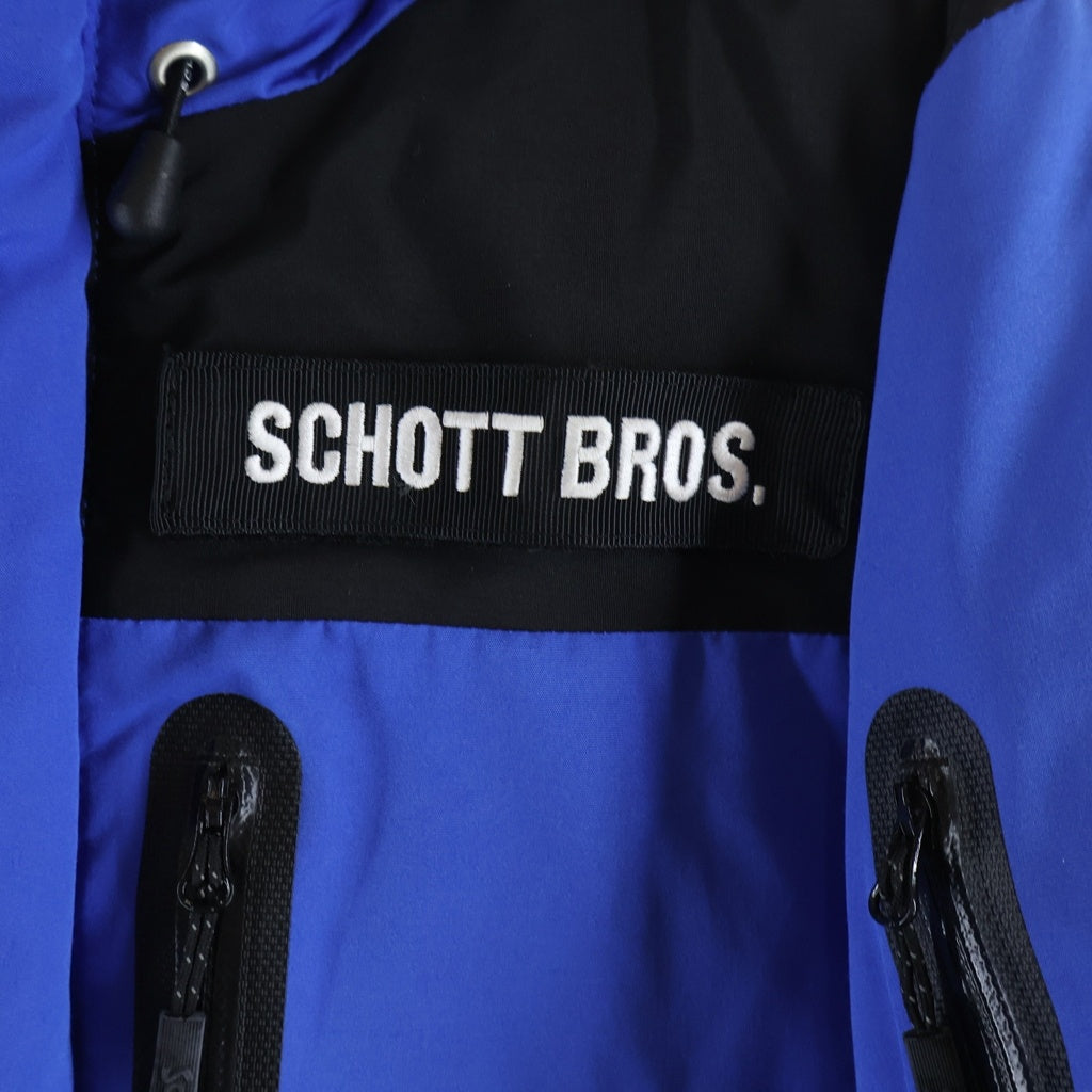SCHOTT(ショット) 2TONE DOWN PARKA ツートーンダウンパーカ ダウンジャケット ブルー 3102063