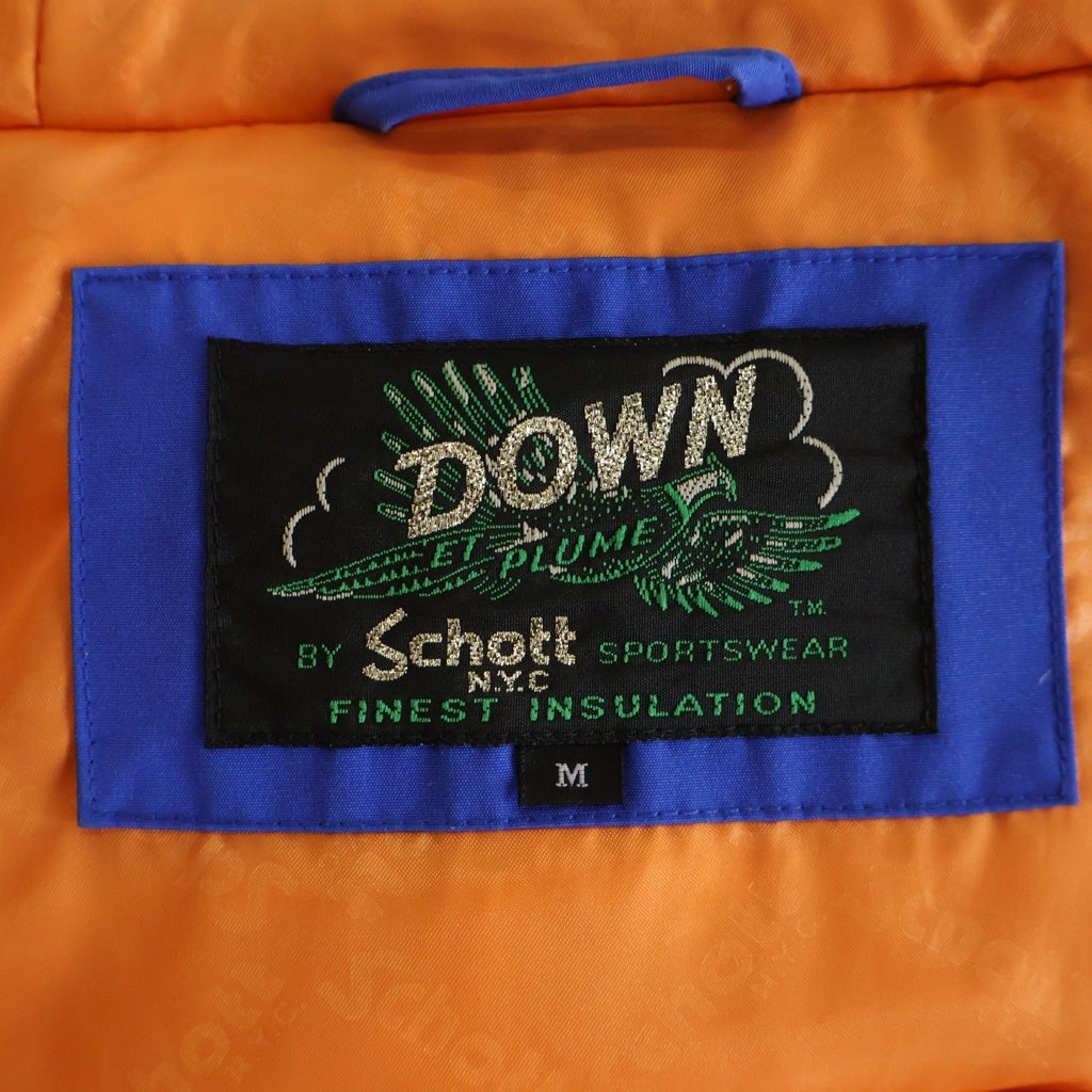 SCHOTT(ショット) 2TONE DOWN PARKA ツートーンダウンパーカ ダウンジャケット ブルー 3102063