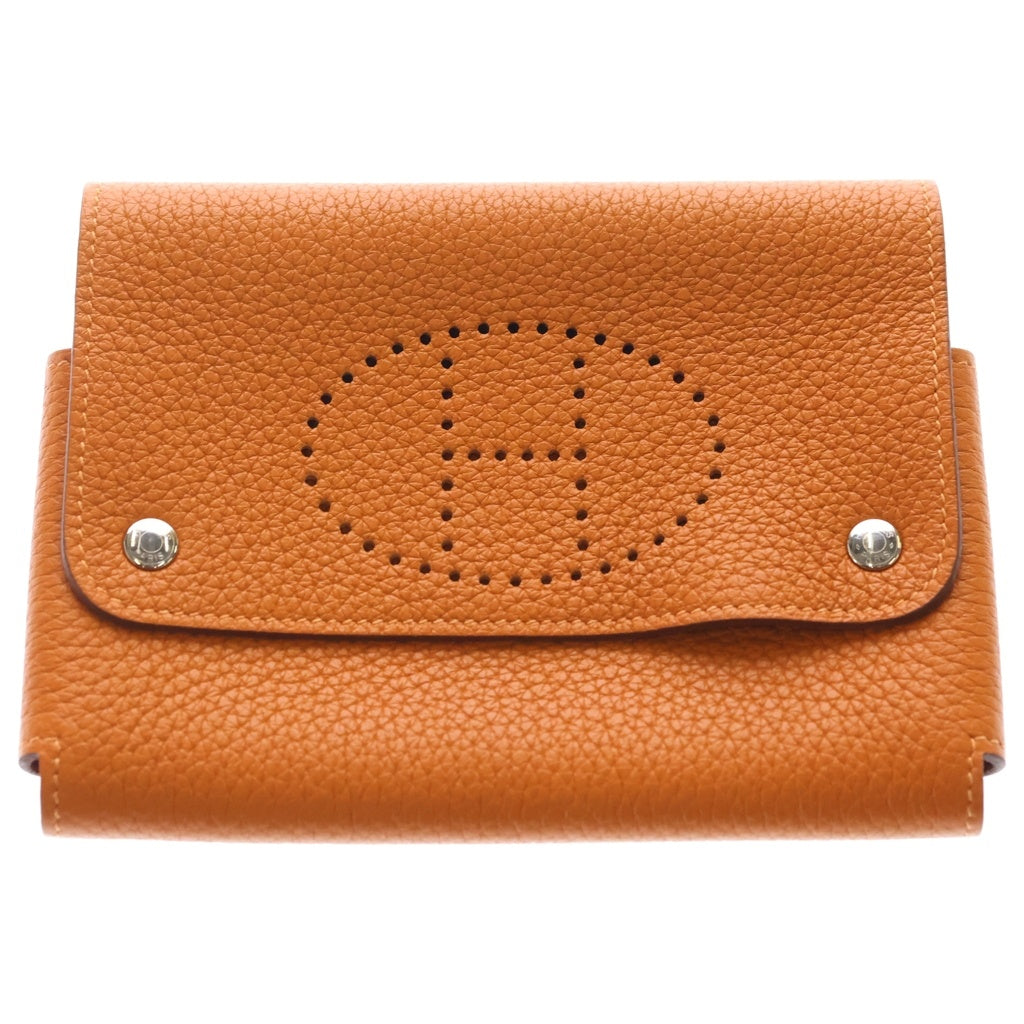 HERMES(エルメス) エテュイカルトGM トランプケース ポーチ □P刻印 オレンジ レディース