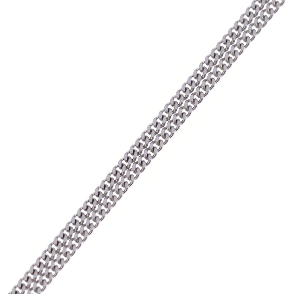 DIOR(ディオール) フェイクパール ロゴ ストーン ネックレス シルバー レディース