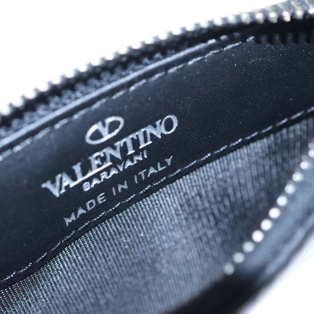 VALENTINO GARAVANI(ヴァレンチノガラヴァーニ) VLTNロゴ コインケース カードケース パスケース ブラック