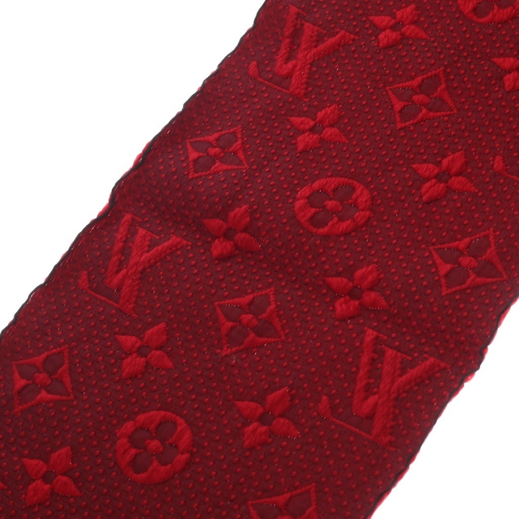 LOUIS VUITTON(ルイヴィトン) エシャルプ ロゴマニア LVロゴ マフラー シルク ウール M72432 レッド レディース