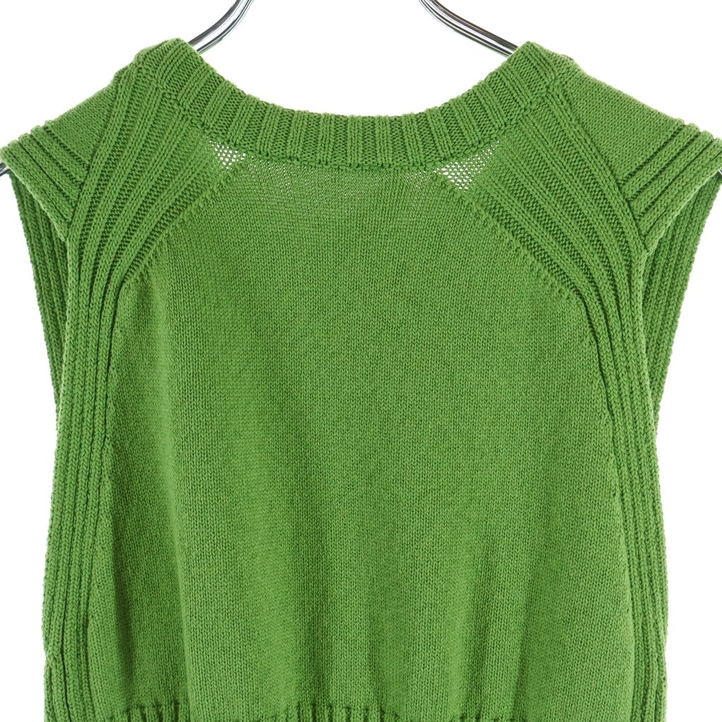 JIL SANDER(ジルサンダー) 23SS STRUCTURED COTTON BLEND RIB ノースリーブ リブニット レディース J03NC0115 J15382 グリーン