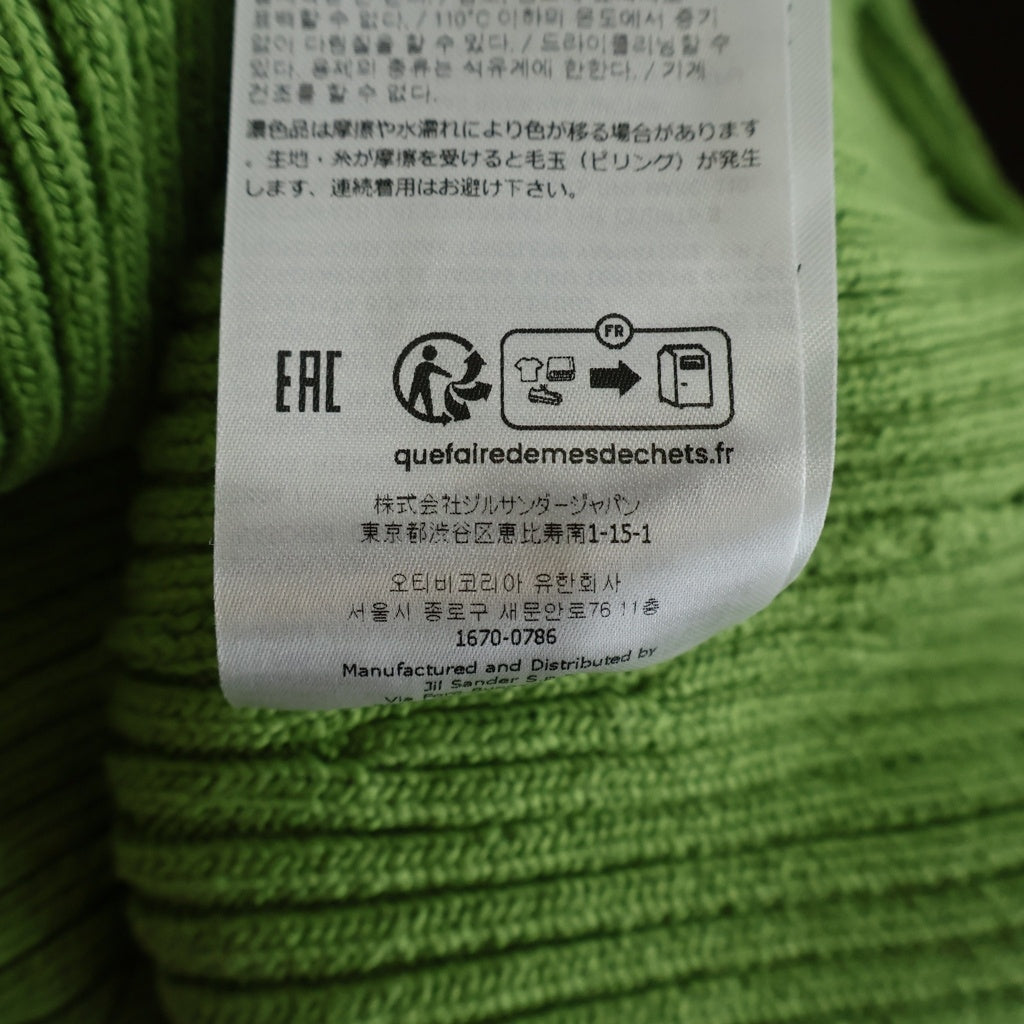 JIL SANDER(ジルサンダー) 23SS STRUCTURED COTTON BLEND RIB ノースリーブ リブニット レディース J03NC0115 J15382 グリーン