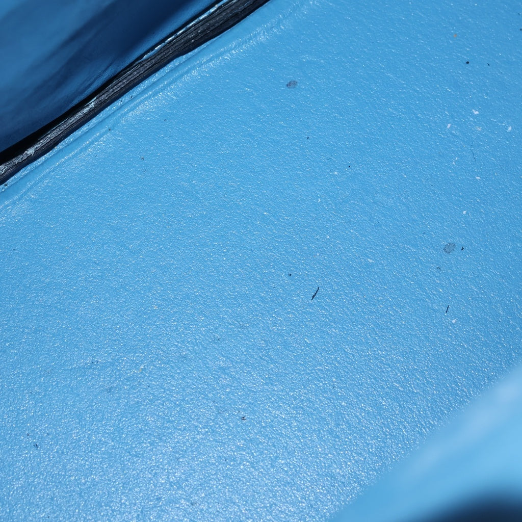 NO BRAND(ノーブランド) 【HENRY HIGH CLASS ヘンリー ハイクラス】 トートバッグ ハンドバッグ ブラック レザー ケリー型 ブルー レディース