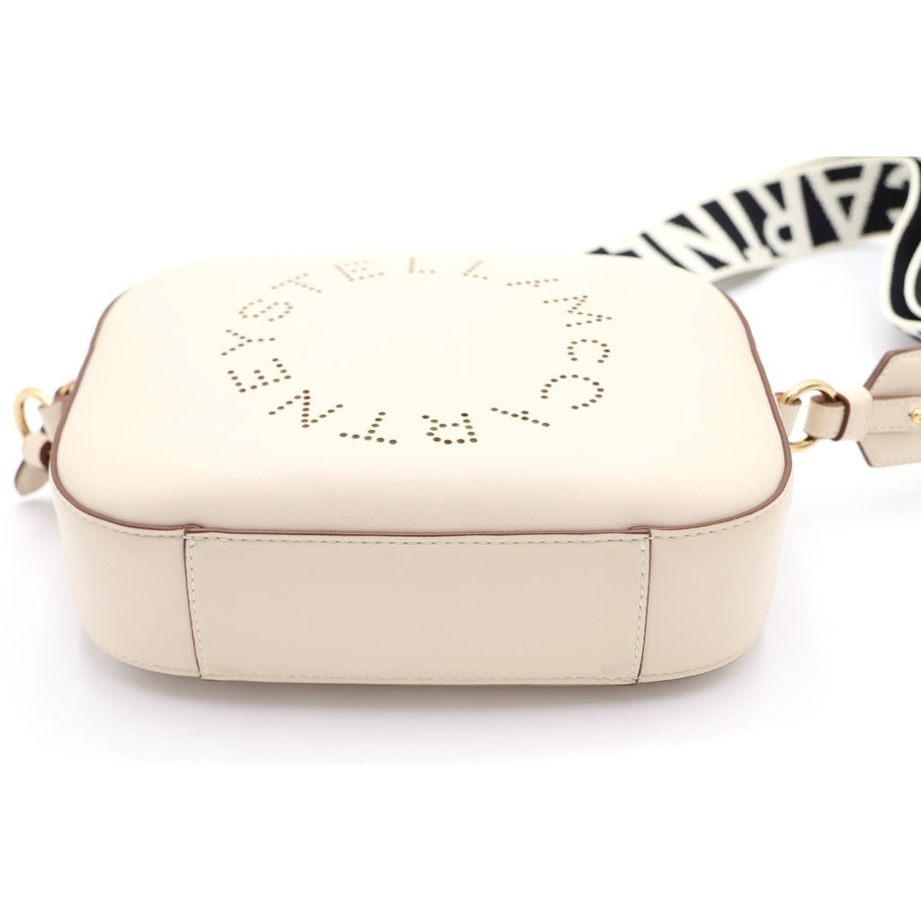STELLA McCARTNEY(ステラマッカートニー) ロゴ ミニ カメラ レザー ショルダーバッグ ベージュ 700266