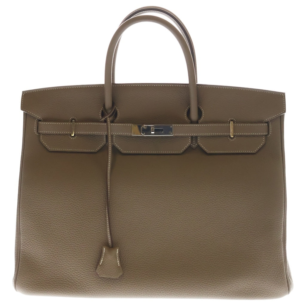 HERMES(エルメス) バーキン40 トゴ レザー エトゥープ ハンドバッグ シルバー金具 ベージュ Z刻印 レディース