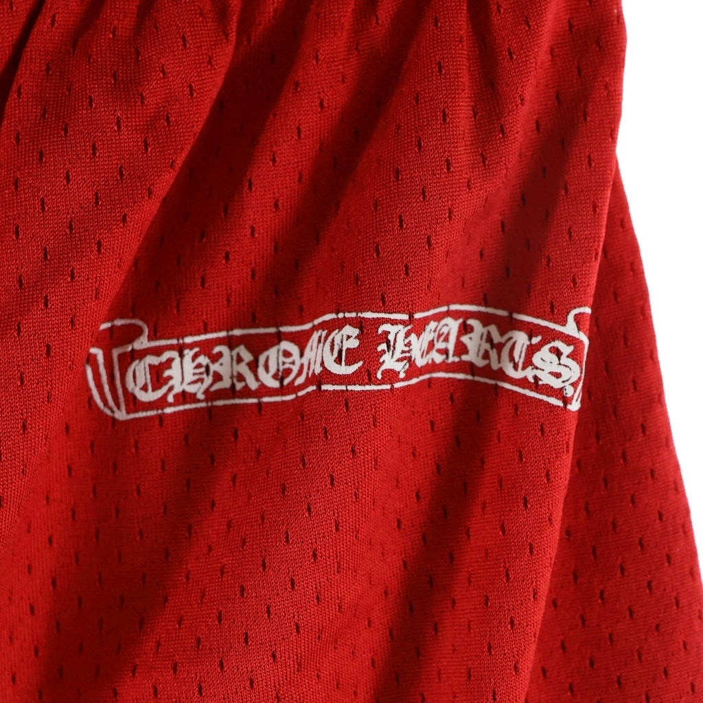 CHROME HEARTS(クロムハーツ) MESH VARSITY SHORTS CHプリントメッシュハーフパンツ レッド