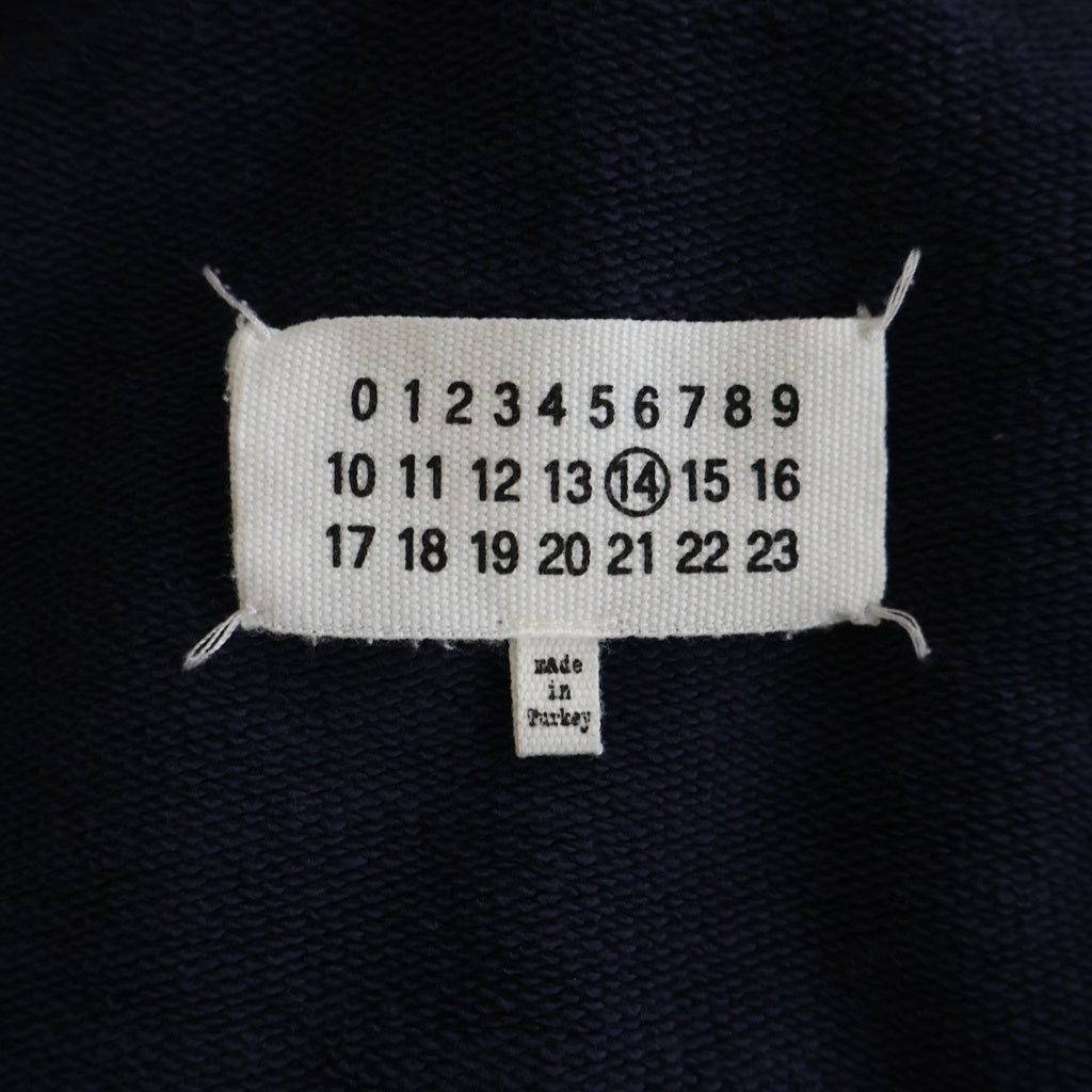 Maison Martin Margiela(メゾンマルタンマルジェラ) 20AW レザーエルボーパッチ ジップアップパーカー S50HG0034 S25443 フーディ ネイビー