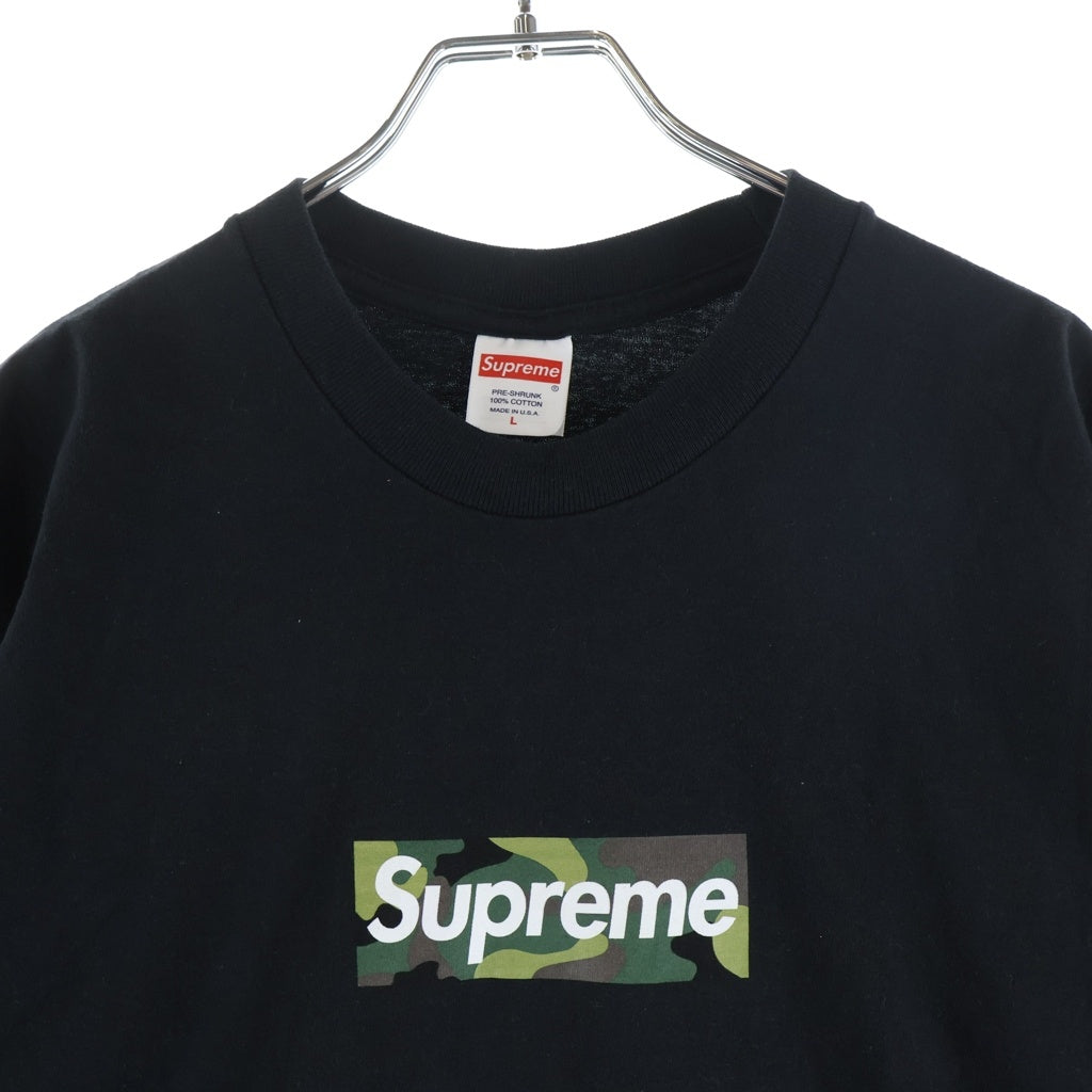 SUPREME(シュプリーム) 23AW Box Logo Tee カモフラ ボックスロゴ クルーネック 半袖Tシャツ カットソー ブラック