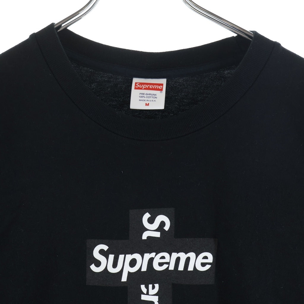SUPREME(シュプリーム) 20AW Cross Box Logo Tee クロスボックスロゴ プリント クルーネック半袖Tシャツ カットソー ブラック