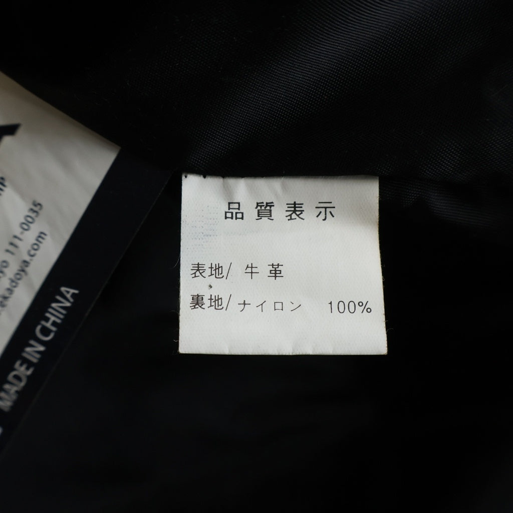 KADOYA(カドヤ) FPW-EVO ダブルライダースジャケット エルボーパッチ キルティングライナー ブラック