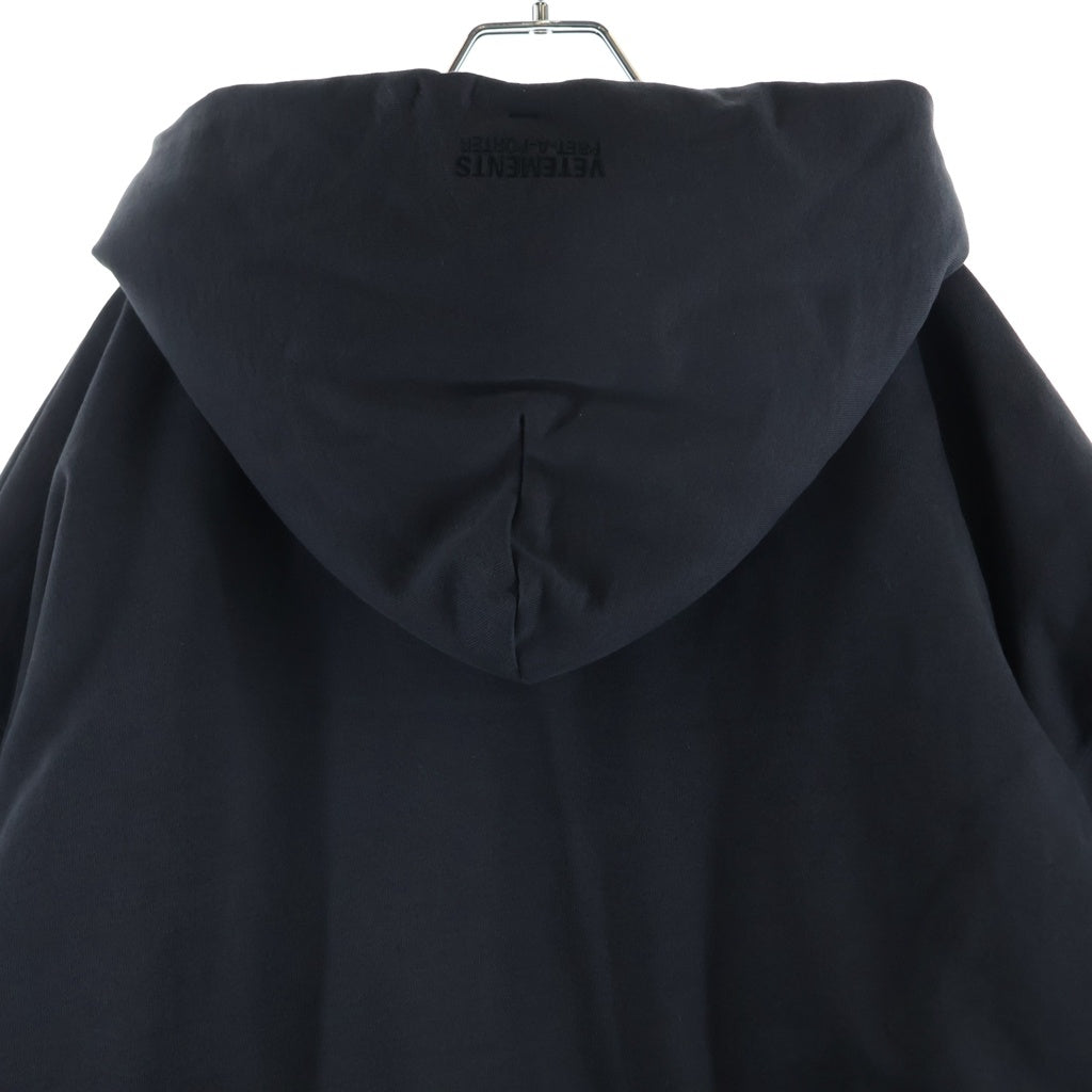 VETEMENTS(ヴェトモン) Puffed Oversized Zip-Up Hoodie パフド オーバーサイズドジップアップフーディー ブラック UH76ZU860B