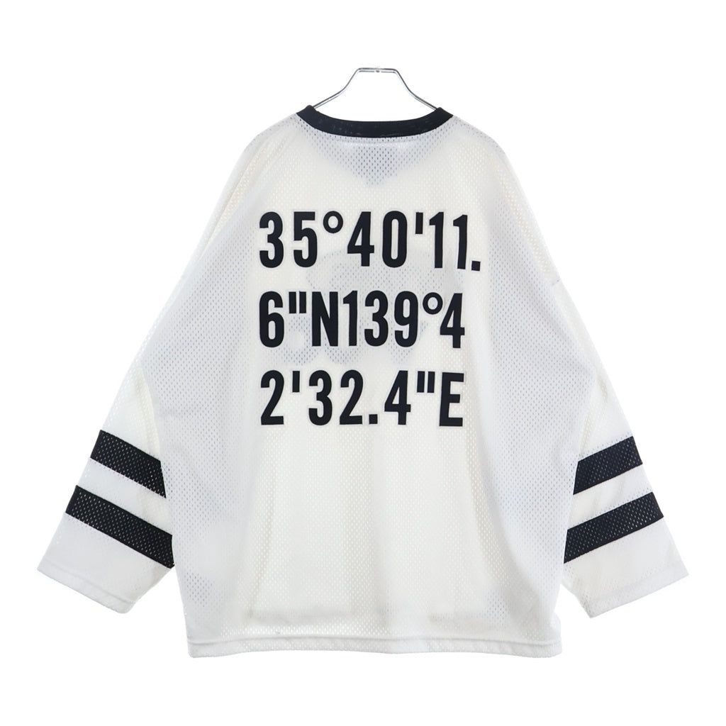 WTAPS(ダブルタップス) NETMINDER LS POLY 長袖Tシャツメッシュ ホッケーシャツ カットソー ホワイト 252ATDT-CSM21