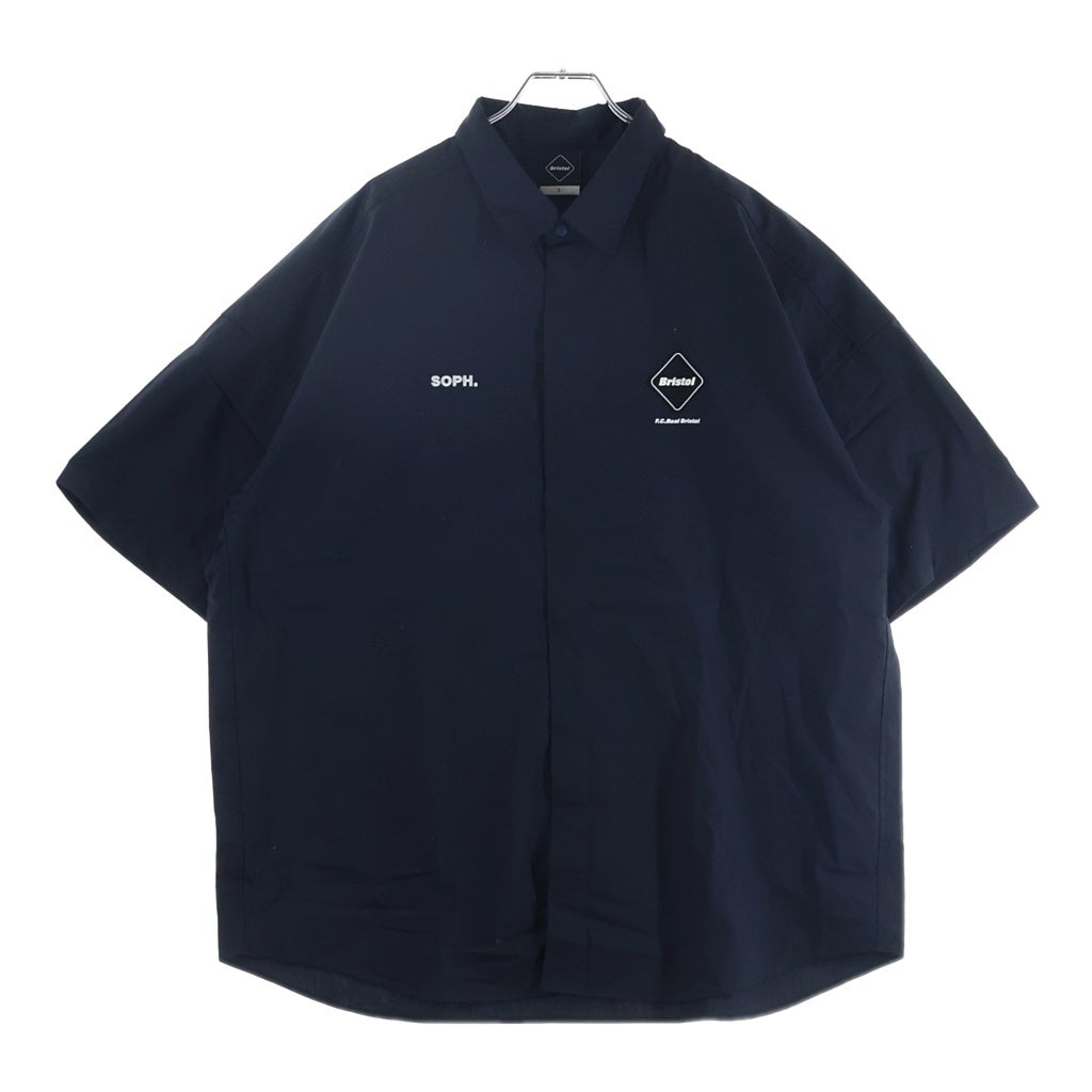 F.C.R.B.(エフシーアールビー) AUTHENTIC FLY FRONT S/S SHIRT オーセンティックフライフロント 半袖シャツ ネイビー FCRB-260070