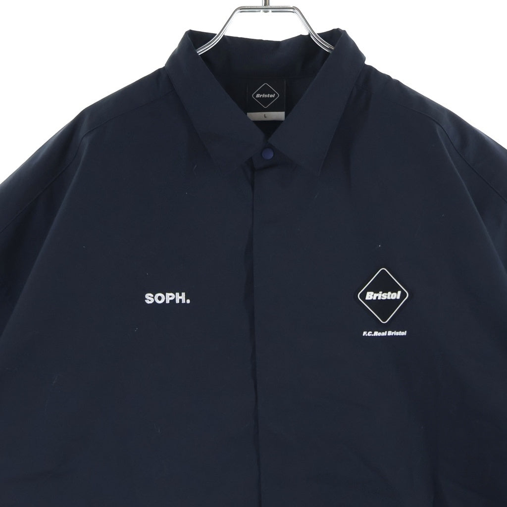 F.C.R.B.(エフシーアールビー) AUTHENTIC FLY FRONT S/S SHIRT オーセンティックフライフロント 半袖シャツ ネイビー FCRB-260070
