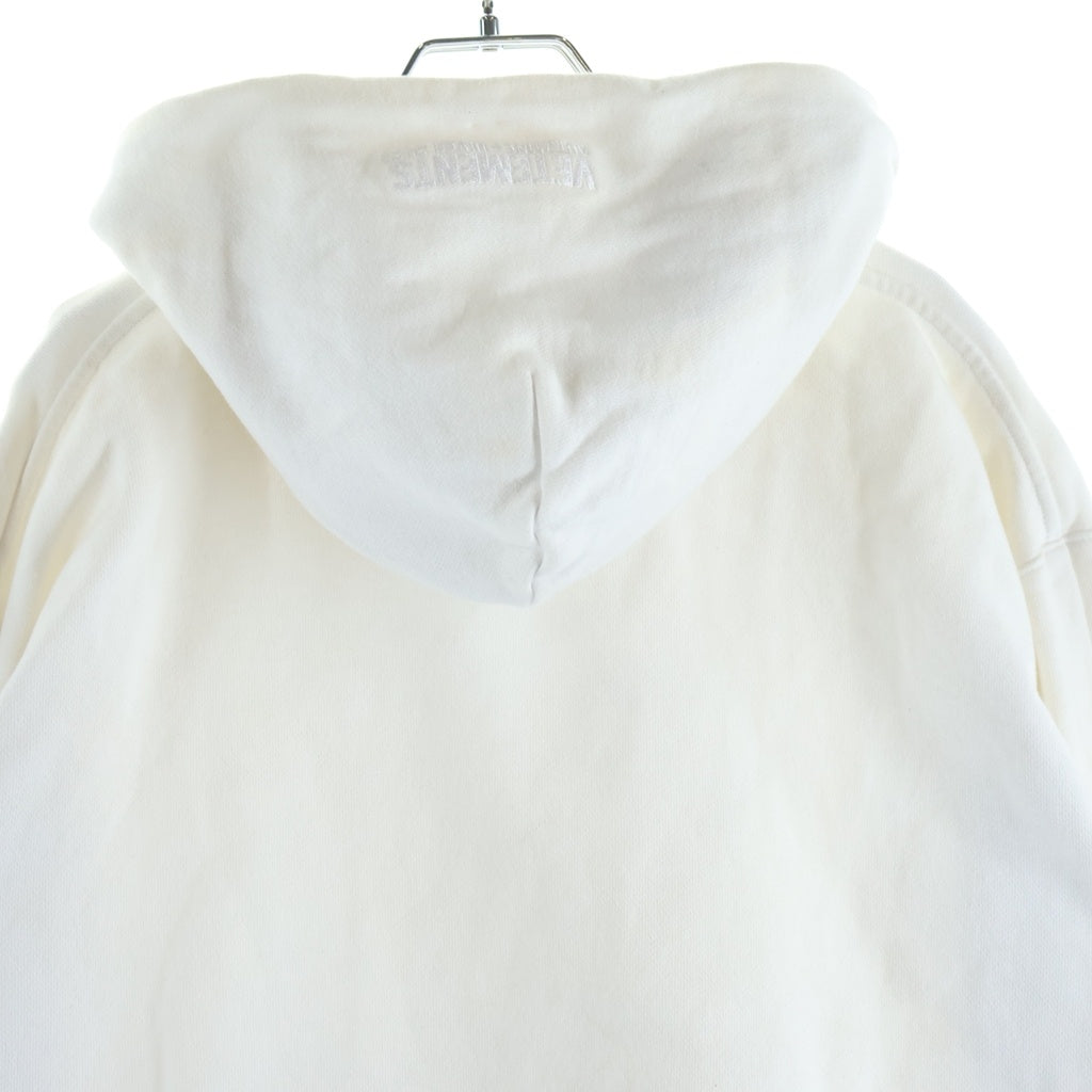 VETEMENTS(ヴェトモン) 19AW LOGO HOODIE ロゴプリントフーディー プルオーバーパーカー ホワイト UAH20TR725