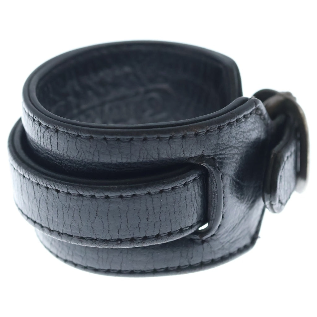 CHROME HEARTS(クロムハーツ) R&R TINY BUCKLE ガンスリンガー タイニーバックル レザーブレスレット チョーカー ブラック/シルバー