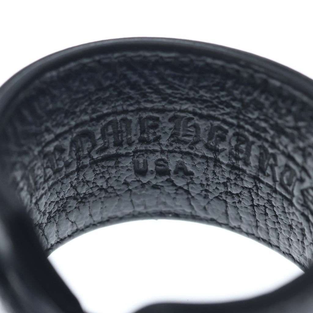 CHROME HEARTS(クロムハーツ) R&R TINY BUCKLE ガンスリンガー タイニーバックル レザーブレスレット チョーカー ブラック/シルバー