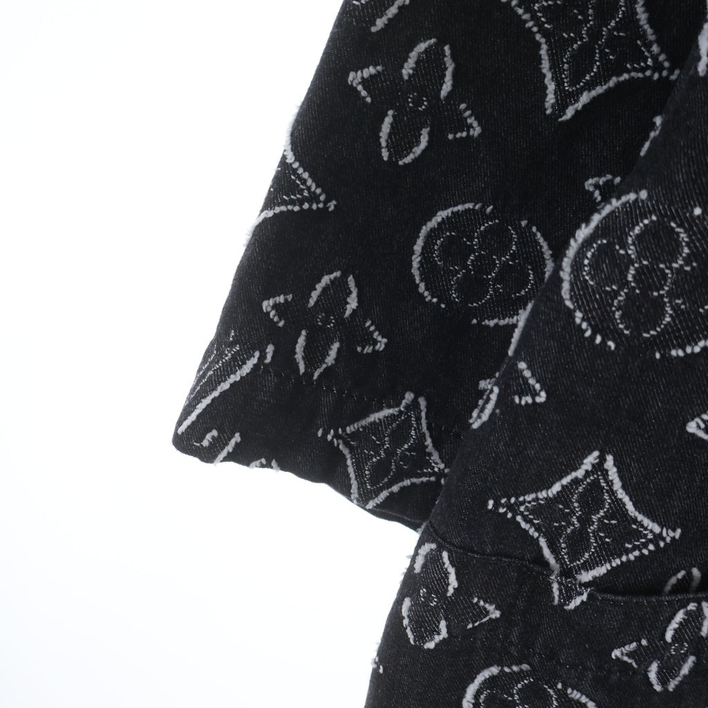LOUIS VUITTON(ルイヴィトン) 23AW モノグラム 半袖デニムシャツ ブラック RM232 ARS HPS73W