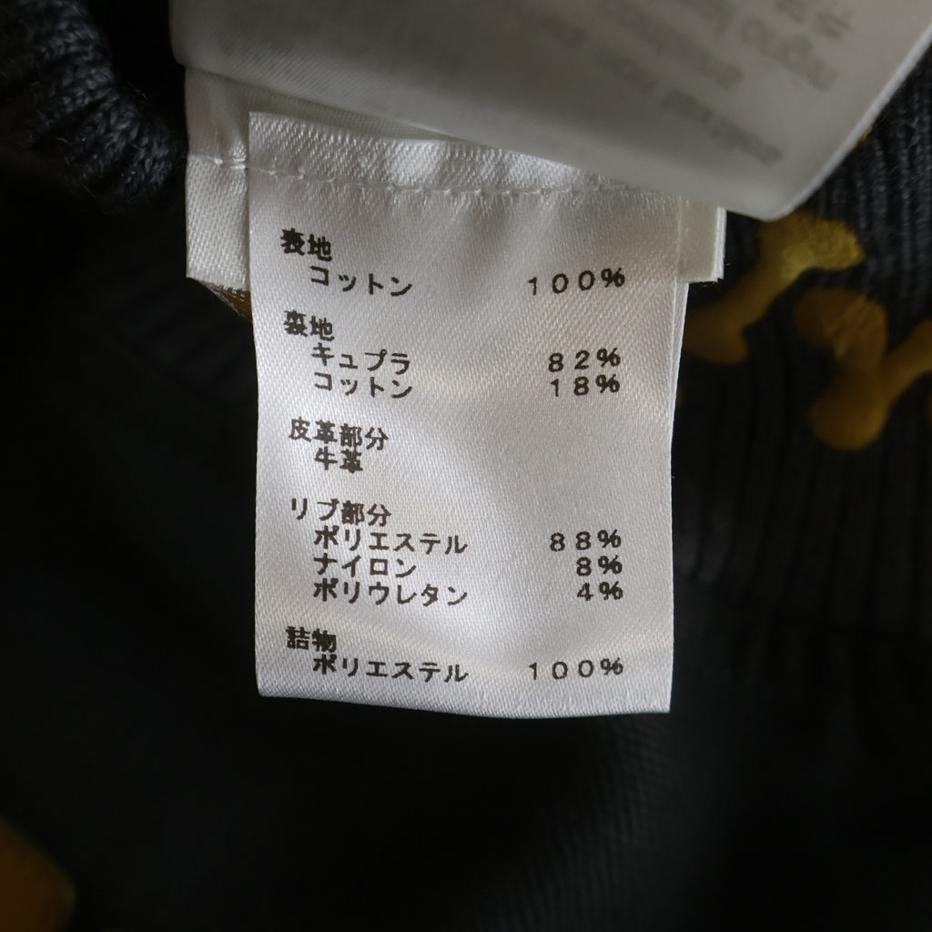 LOUIS VUITTON(ルイヴィトン) 23SS ミックスキャンバスレザーボンバージャケット ジップアップブルゾン ブラック/イエロー RM231 XS0 HOL76E