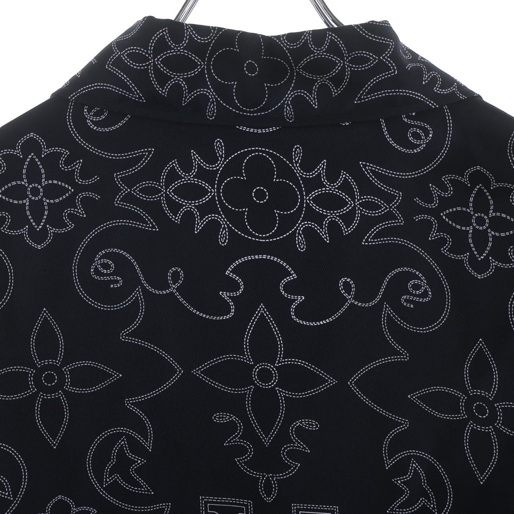 LOUIS VUITTON(ルイヴィトン) 24AW モノグラムアラベスクシルクシャツ 半袖シャツ ブラック RM242M MRR HRS99W