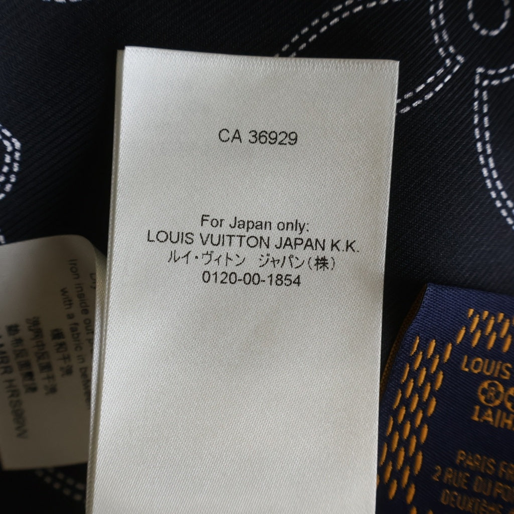 LOUIS VUITTON(ルイヴィトン) 24AW モノグラムアラベスクシルクシャツ 半袖シャツ ブラック RM242M MRR HRS99W