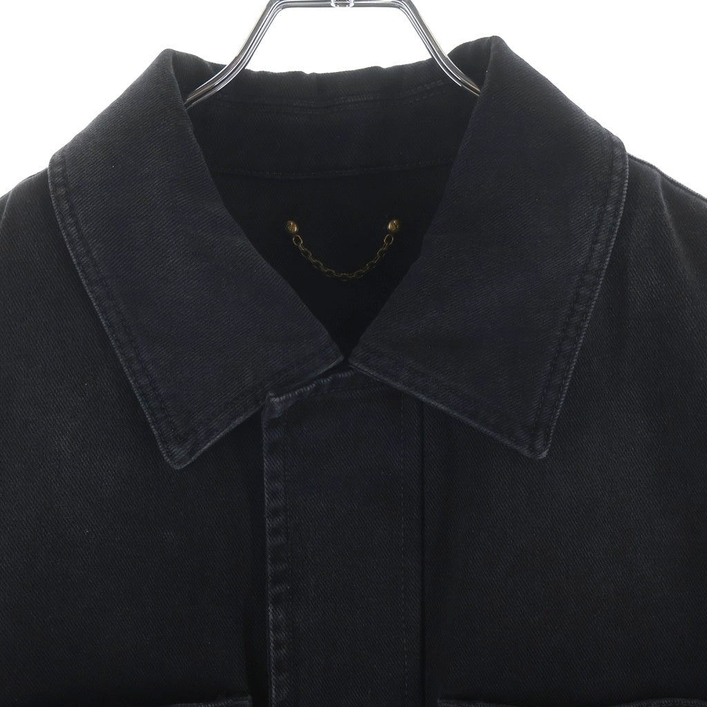 LOUIS VUITTON(ルイヴィトン) 24AW ワークウェアエンボスモノグラムブルゾン デニムジャケット ブラック RM242MQ CCU HRA50W