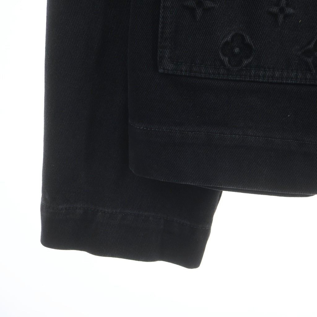 LOUIS VUITTON(ルイヴィトン) 24AW ワークウェアエンボスモノグラムブルゾン デニムジャケット ブラック RM242MQ CCU HRA50W