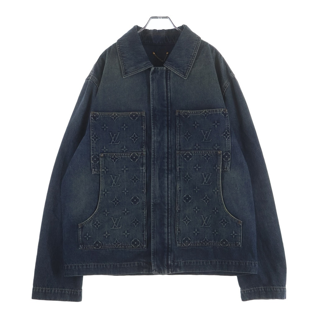 LOUIS VUITTON ルイヴィトン 23AW ワークウェアエンボスモノグラムブルゾン デニムジャケット HPA46WY38 LOUIS VUITTON(ルイヴィトン) 23AW ワークウェアエンボスモノグラム