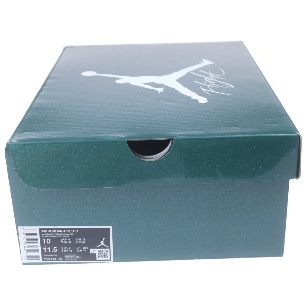 NIKE(ナイキ) AIR JORDAN 4 RETRO OXIDIZED GREEN FQ8138-103 エアジョーダン4 レトロ オキシダイズドグリーン ハイカットスニーカー ホワイト/グリーン US10/28cm