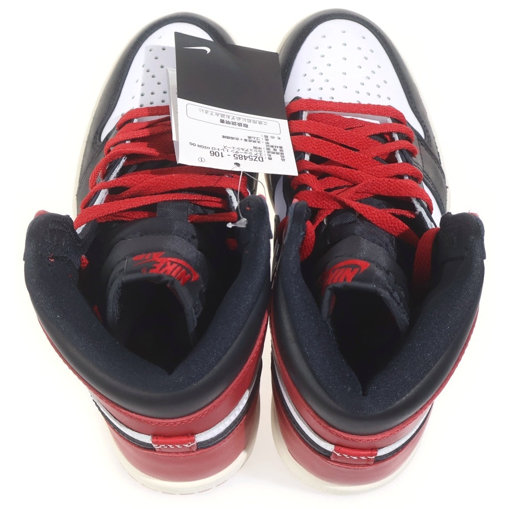 NIKE(ナイキ) AIR JORDAN 1 RETRO HIGH OG BLACK TOE REIMAGINED DZ5485-106 エアジョーダン1 ブラックトゥ つま黒 リイマジンド ハイカットスニーカー レディース US6/24cm