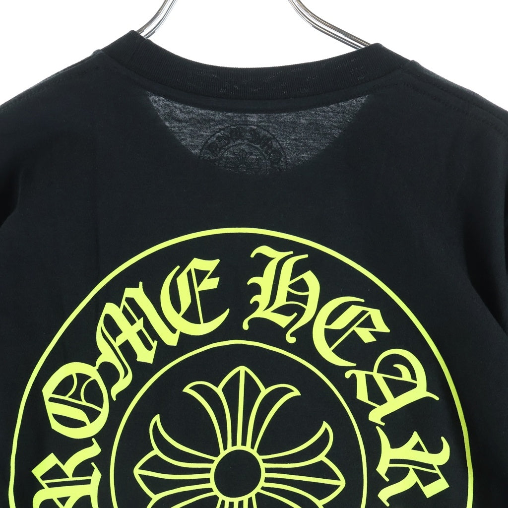 CHROME HEARTS(クロムハーツ) HORSESHOE S/S TEE BLACK/NEON YELLOW ホースシュー ショートスリーブ Tシャツ ブラック/イエロー