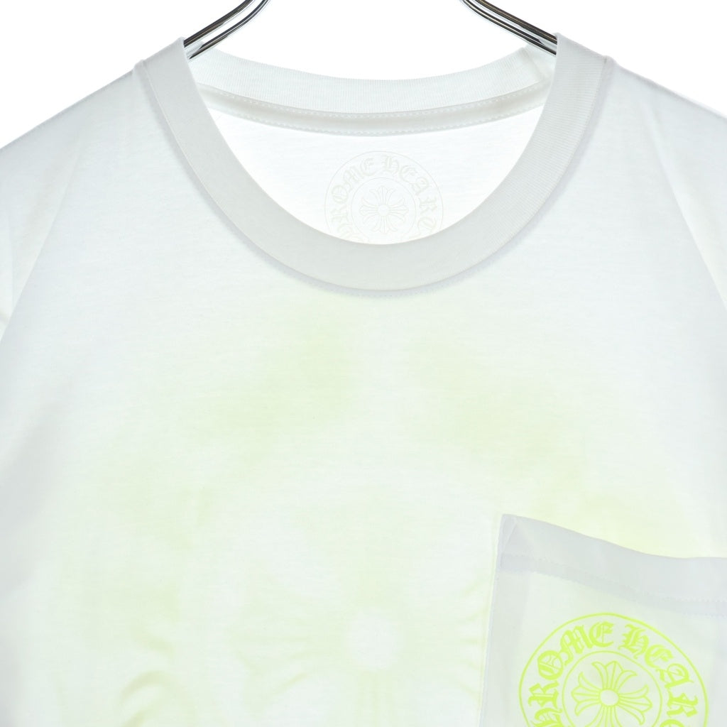 CHROME HEARTS(クロムハーツ) HORSESHOE S/S TEE WHITE/NEON YELLOW ホースシュー ショートスリーブ Tシャツ ホワイト/イエロー