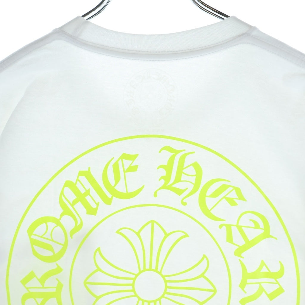 CHROME HEARTS(クロムハーツ) HORSESHOE S/S TEE WHITE/NEON YELLOW ホースシュー ショートスリーブ Tシャツ ホワイト/イエロー